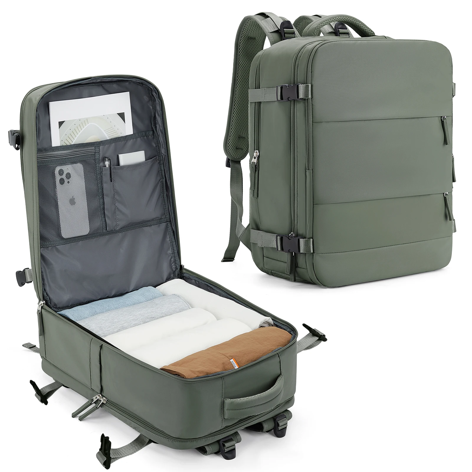 Easyjet Cabin Bag 45x36x20 Backpack, 40x20x25 Ryanair Carry-Ons, Women/Men Aeroplane Travel Backpack - Image 7