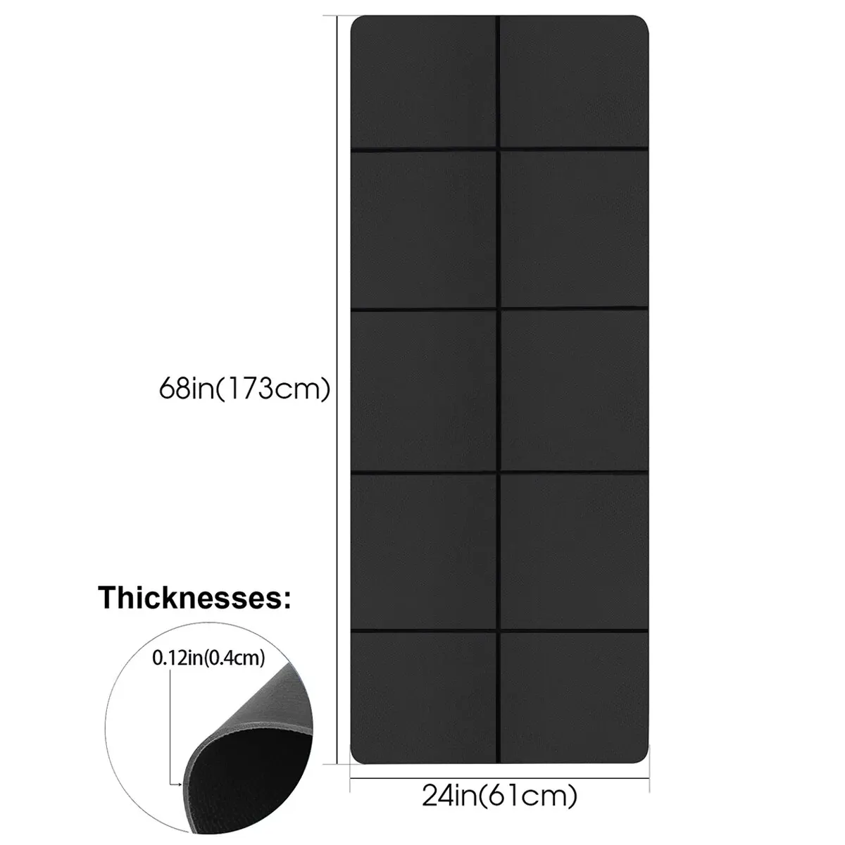 Yoga mat sports fitness EVA comfortable foam 4mm thick yoga mat sports yoga - Image 2