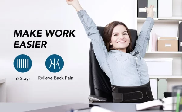 AOLIKES Lower Back Brace with 6 Stays Anti-skid Orthopedic lumbar Support Breathable Waist Support Belt - Image 10
