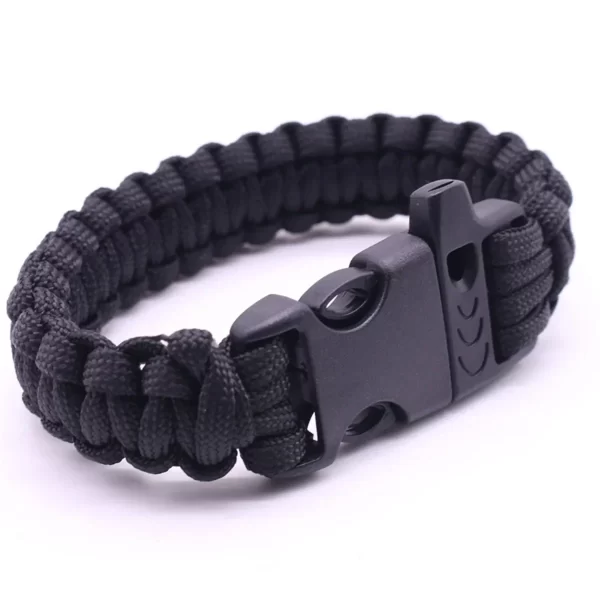 1 Outdoor Emergency Lifesaving Hand Rope Seven Core Umbrella Rope High Score Whistle Bracelet Wristband Survival Bracelet Hand W - Image 5