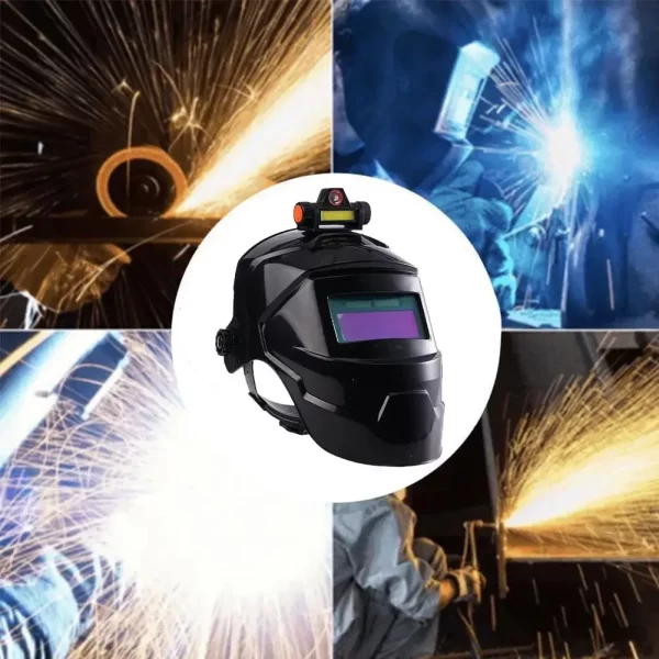Welding Helmet Welder Mask With Rechargeable Headlight Automatic Dimming Electric Protective Mask For Arc Welding - Image 3