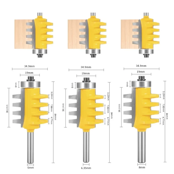 YUSUN 6MM-12.7MM Shank Joint Bit Router Bit Woodworking Milling Cutter For Wood Bit face Mill - Image 2