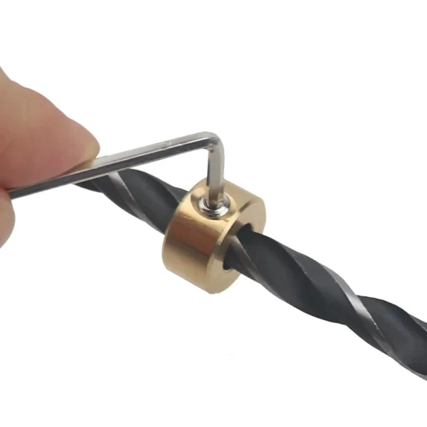 3-12mm Drill Bit Tools Brass Depth Stop Collars Ring Positioner Ring With Hex Wrench - Image 5
