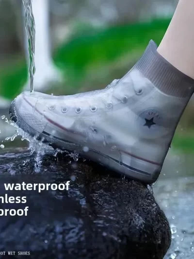 Reusable Coat Walking Shoes Rainy Day Lightweight Thick Wear-resistant Silicone