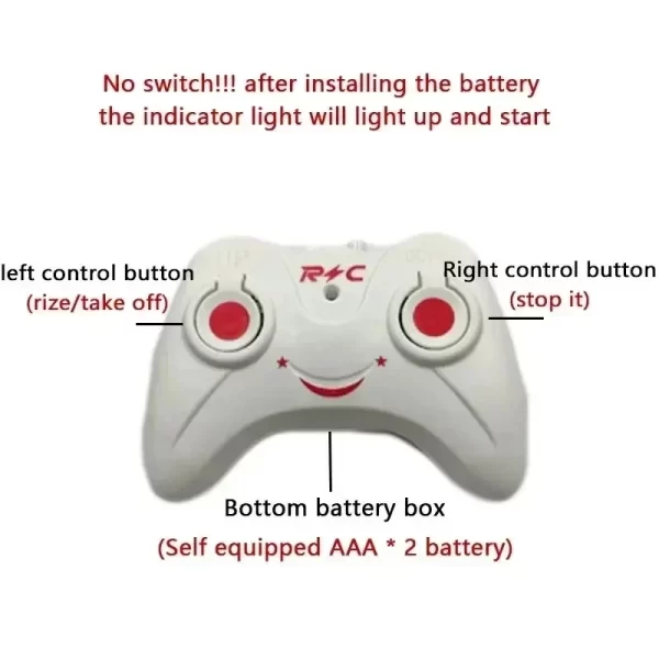 Rechargeable Mini RC Drone Remote Safe Fall-resistant RC Helicopters Drone(No remote control battery) - Image 6
