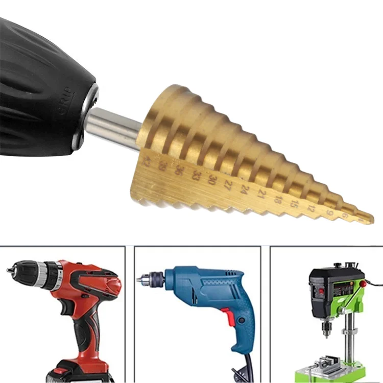 1Pcs 4-32/4-42 mm HSS Titanium Coated Step Drill Bit Drilling Power Tools Metal - Image 19
