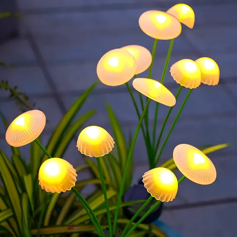 Solar 6LEDS Jellyfish Lights Mushroom Lights Solar Lights Waterproof Firefly Light - Image 8