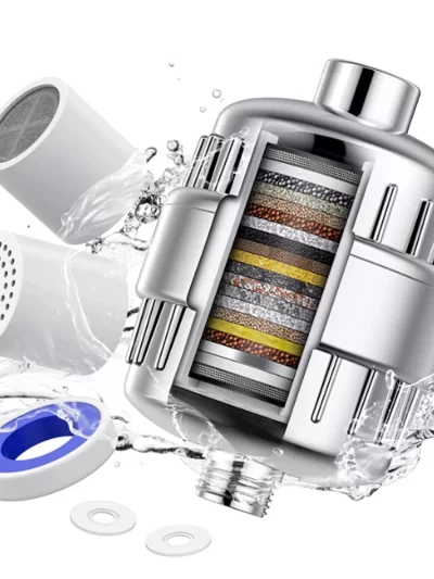 15-20 Stages High Output Shower Water Filter Remove Chlorine Heavy Metals Filtered Showers Headhower Head Soften For Hard Water