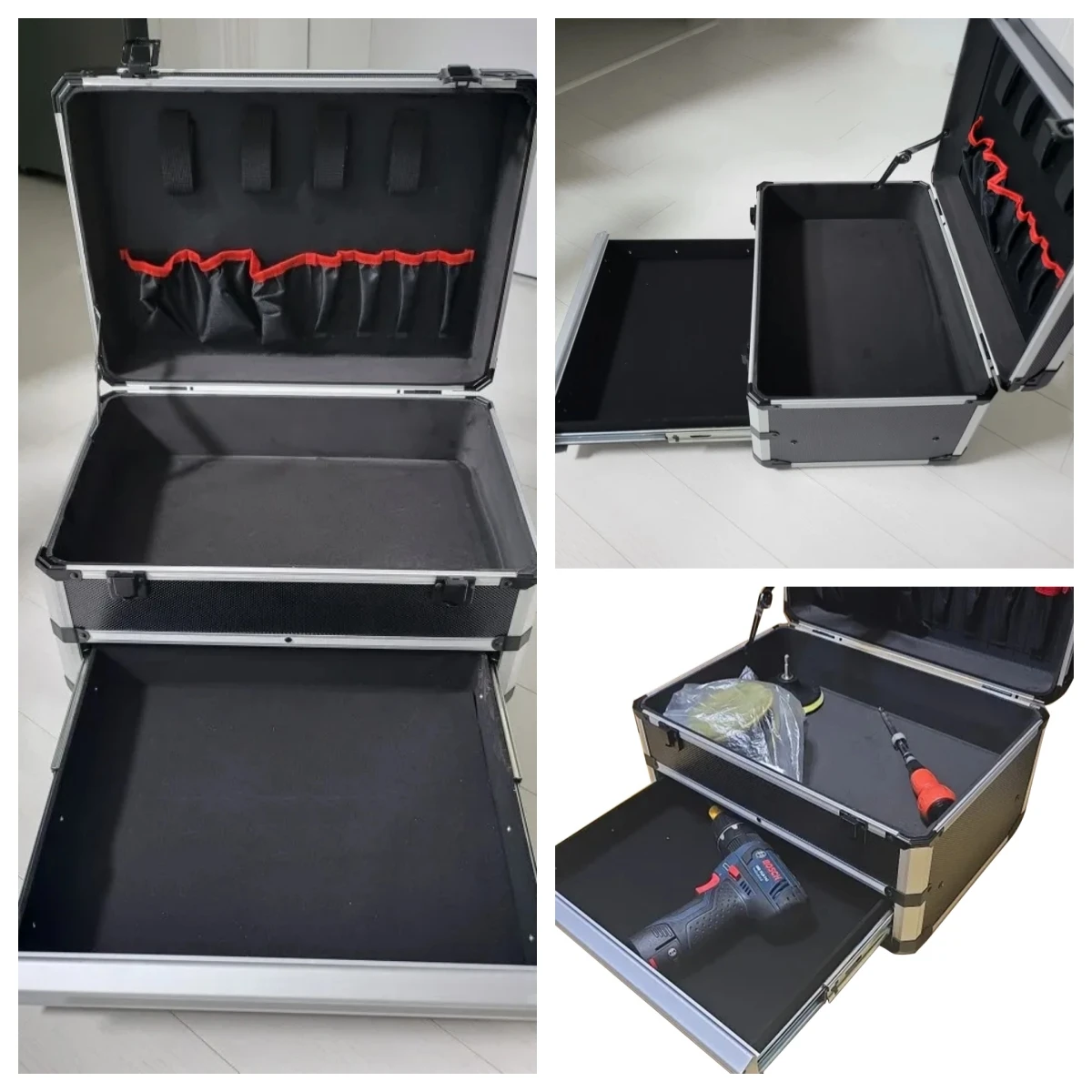Electric Toolbox Aluminum Case Reinforced Tool Box Organizer Box Large Drawer Tools Storage Case For tools - Image 16