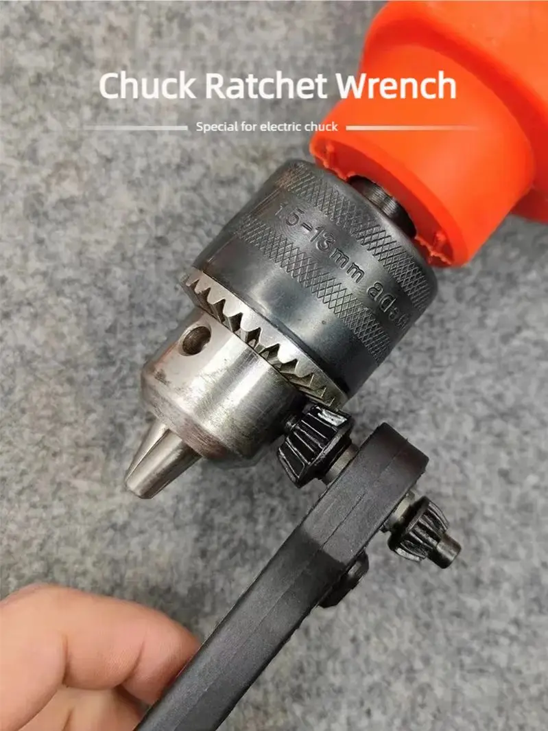 1pc Electric Drill Special Chuck Key Wrench Labor saving 2-in-1 Ratchet Quick Disassembly Three-jaw - Image 7