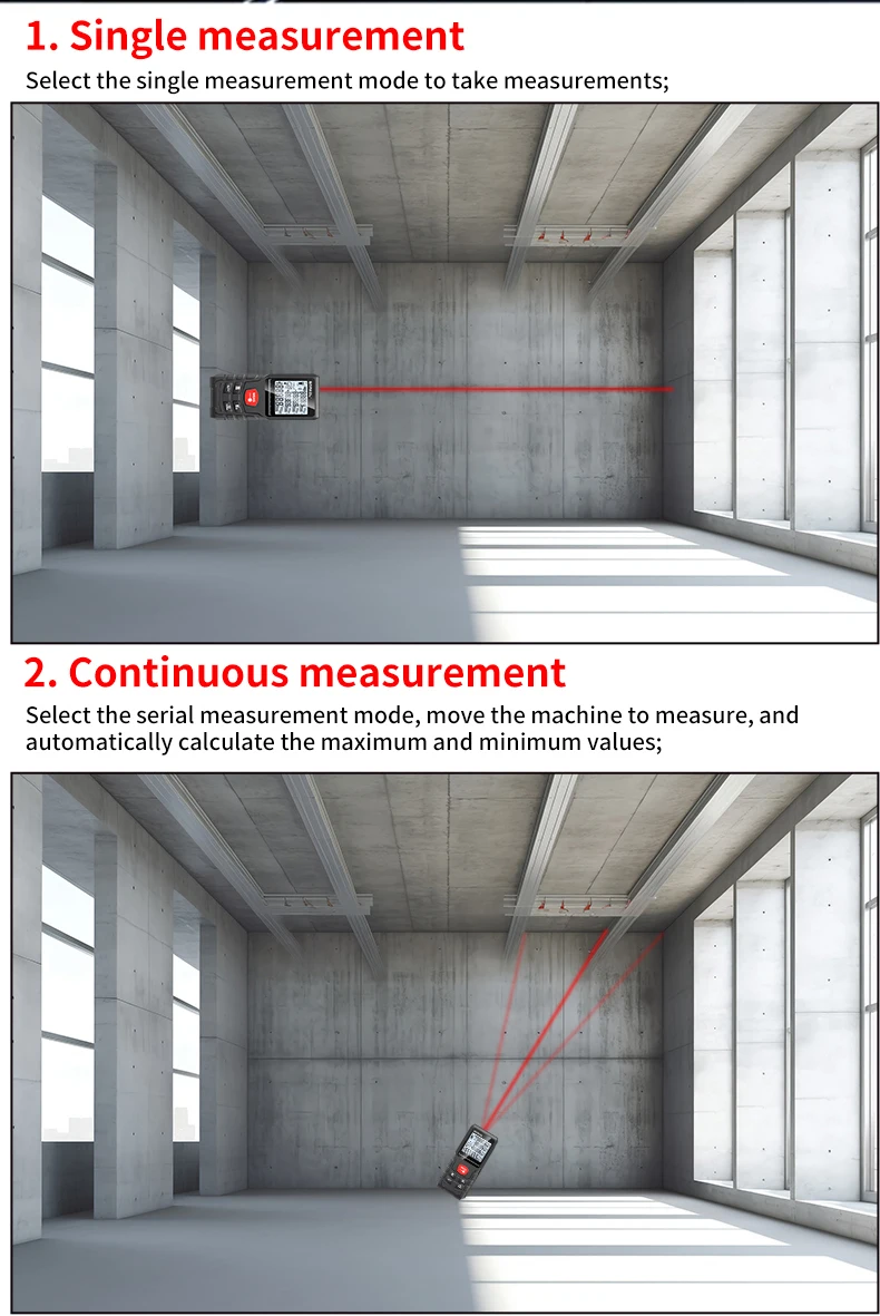 Snakol Laser Distance Meter 50m 70m 100m 120m Rangefinder Profesional Range Finder Digital Tape Measure - Image 21