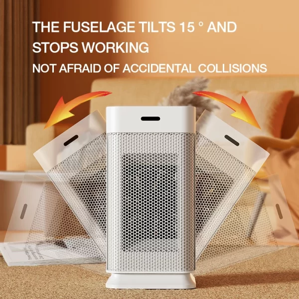 Portable PTC ceramic electric heater with multi-stage adjustment, silent, small household fan - Image 4