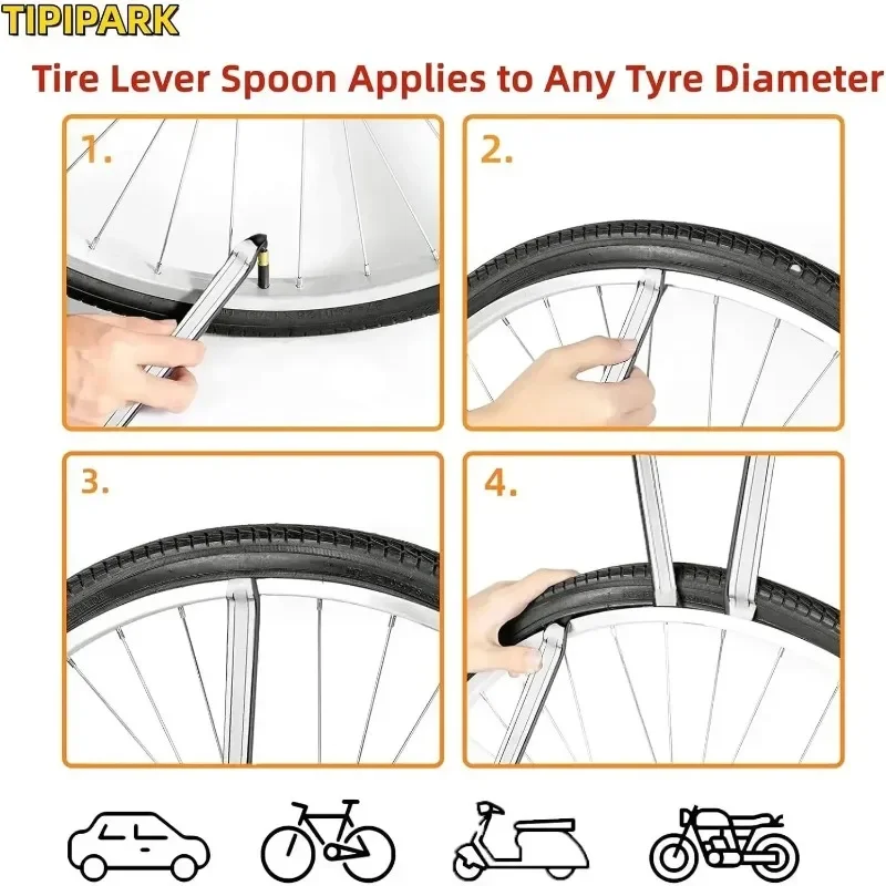 Car Tire Wrench Removal Tool Steel Spoon Tire Iron Rim Opener - Image 3