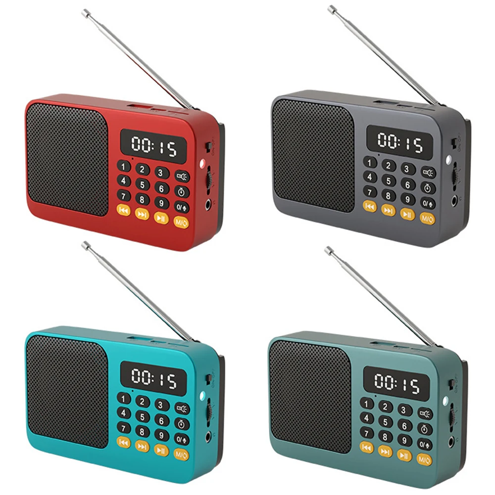 Portable Radio Music Player Handheld Rechargeable Digital FM USB TF MP3 Player Speaker - Image 25