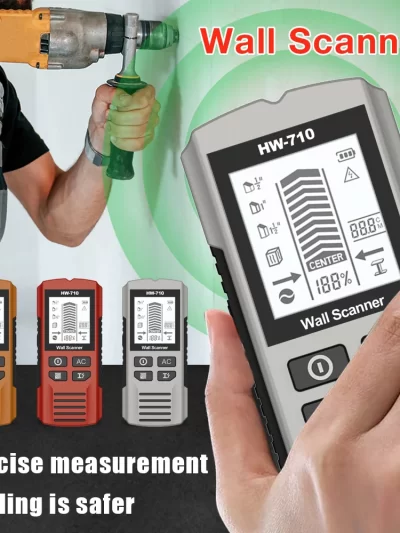 6 in 1 Wall Metal Detector Depth Wall Stud Finder Metal Wood Studs AC Voltage Live Wire Detect