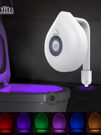 Toilet Motion Sensor Light, 8 Colors Changing Sensor LED Washroom Night Light Inside Toliet Lamp