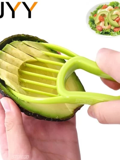 JJYY 3 In 1 Avocado Slicer Shea Corer Butter Fruit Peeler Cutter Pulp Separator