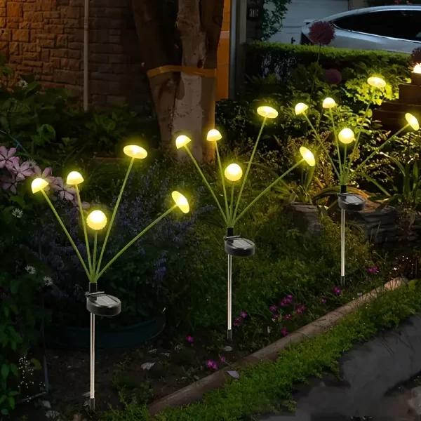 Solar 6LEDS Jellyfish Lights Mushroom Lights Solar Lights Waterproof Firefly Light - Image 10