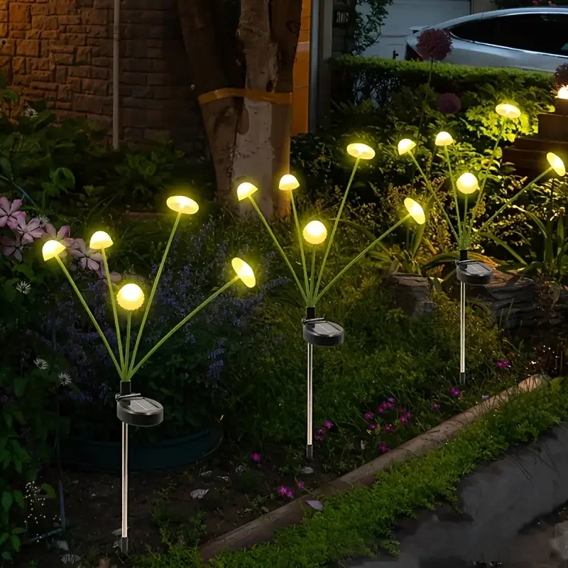 Solar 6LEDS Jellyfish Lights Mushroom Lights Solar Lights Waterproof Firefly Light - Image 10