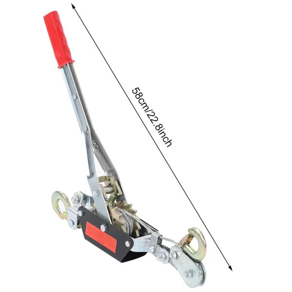 2/4T Wire Rope Hand Power Puller Tighten Tool Mini Tightener Double Hook Lifting Tool Gear Winch Puller Heavy Duty Power Puller - Image 5