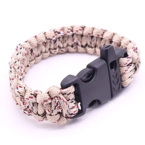 1 Outdoor Emergency Lifesaving Hand Rope Seven Core Umbrella Rope High Score Whistle Bracelet Wristband Survival Bracelet Hand W - Image 6