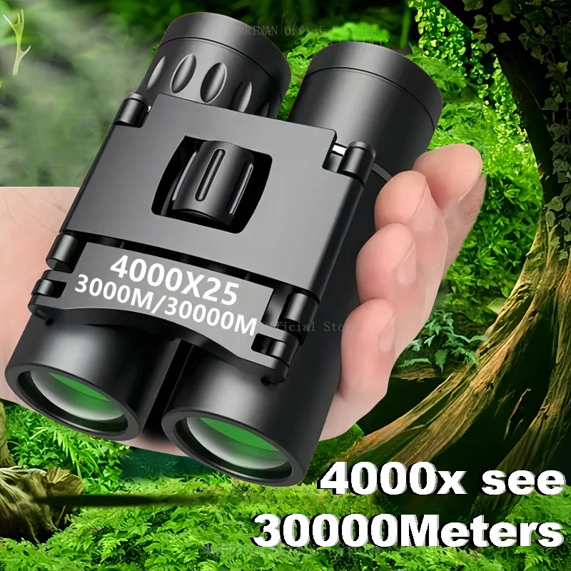4000X25 HD Portable Powerful Binoculars Monocular Long Range BAK4 Telescope Folding Optics - Image 2