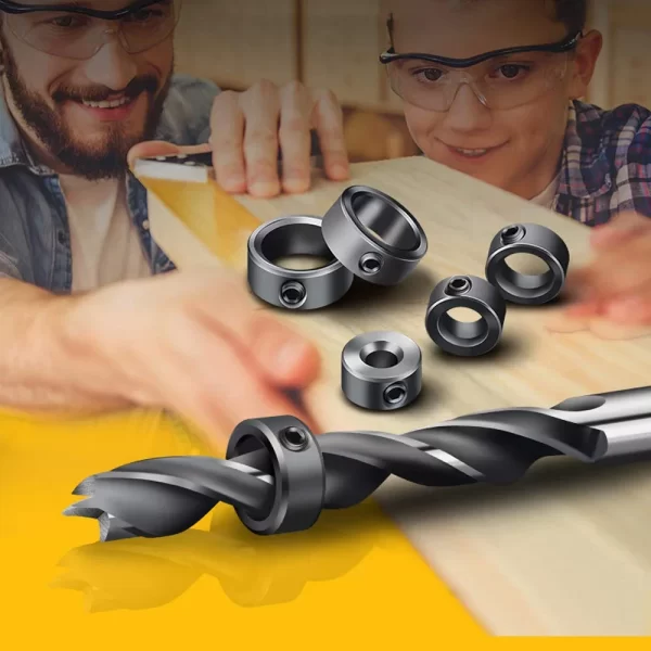 Steel Drill Stop Collar Kit - Metric Adjustable Depth Limiter Rings - Image 19