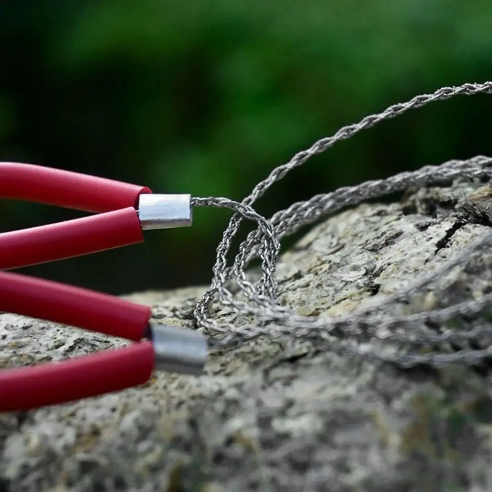 4-strand Stainless Steel Wire Saw with Handle Strong Outdoor Camping Survival Tool