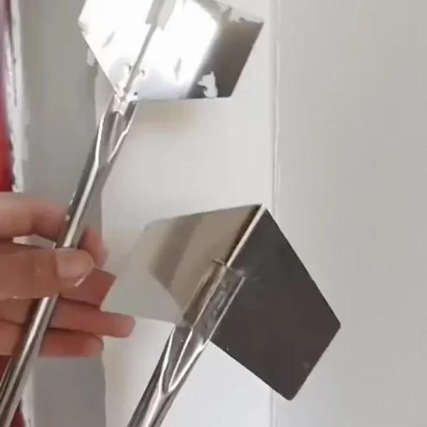4pcs Stainless Steel Yin and Yang Horn Wall Corner Scraping Putty, Wall Corner Spatula - Image 2