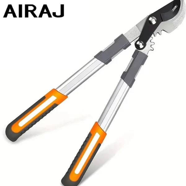 AIRAJ Bypass Pruning Shears 45 Cm, with Gear-Operated Cutting System, Cuts Branches, Thicker than 30 MM