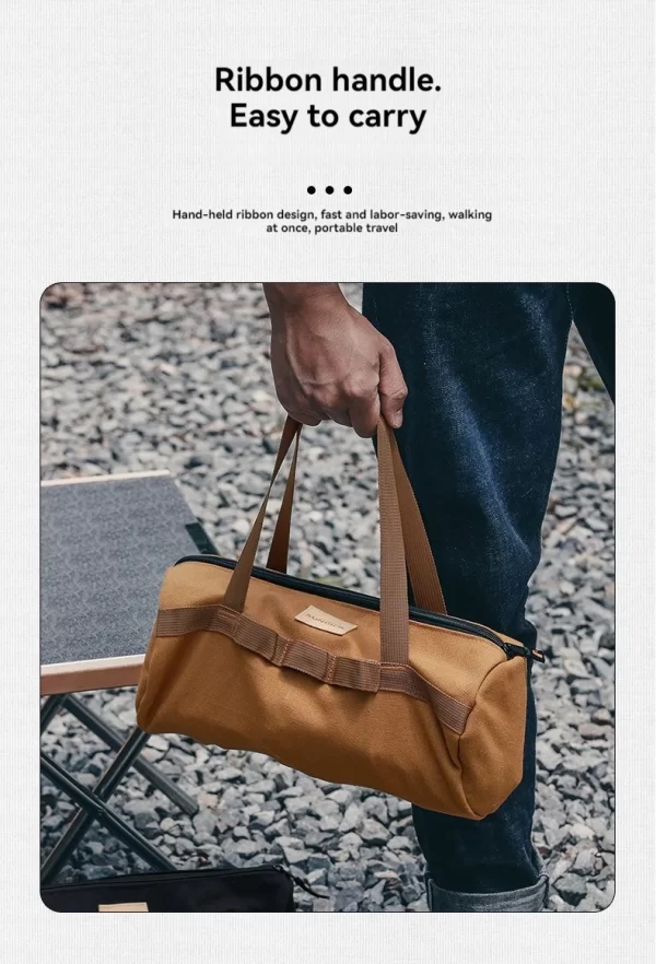 Outdoor Picnic Carrying Case Camping Bag Cutlery Pouch Larg Capacity Tableware Handbag - Image 16