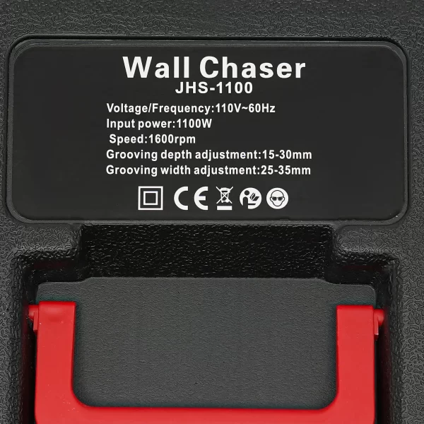 1100W Wall Groove-cutting Machine,25mm Slot Width Brick-Wall-Chaser for Grooving Light Bricks,1600r/min 110V/60Hz US Standard - Image 12