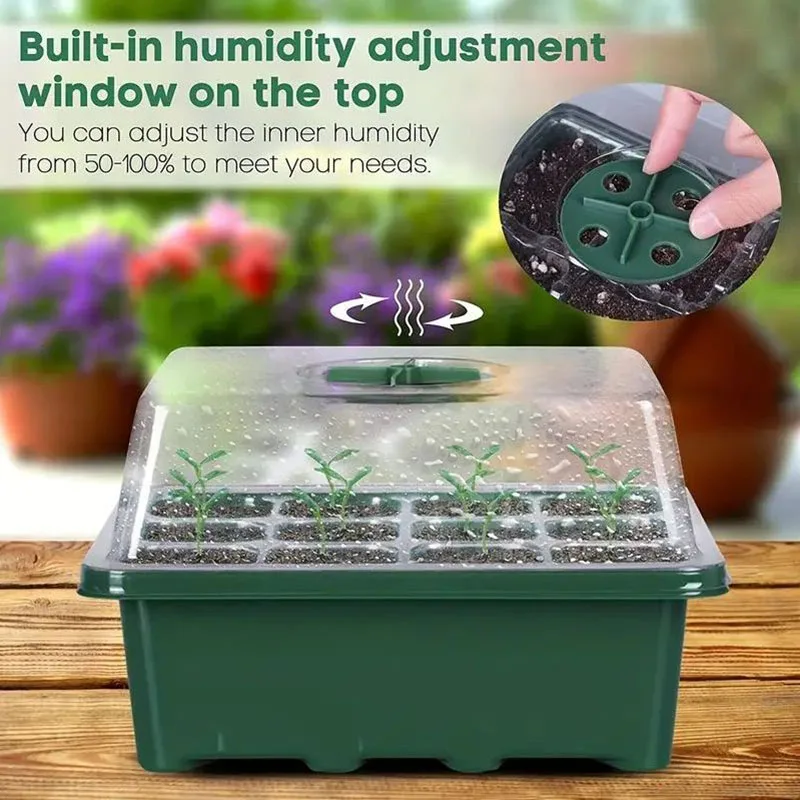 12-well Plastic Seedling Pot Succulent Sowing Seedling Box - Image 3