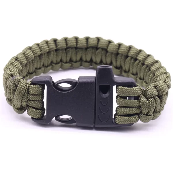 1 Outdoor Emergency Lifesaving Hand Rope Seven Core Umbrella Rope High Score Whistle Bracelet Wristband Survival Bracelet Hand W - Image 2