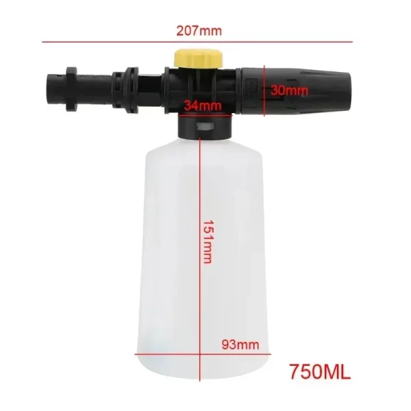 750ML Snow Foam Lance Car Soap Foam Generator High Pressure Washers For Karcher K2 K3 K4 K5 K6 K7 Adjustable Sprayer Nozzle - Image 6