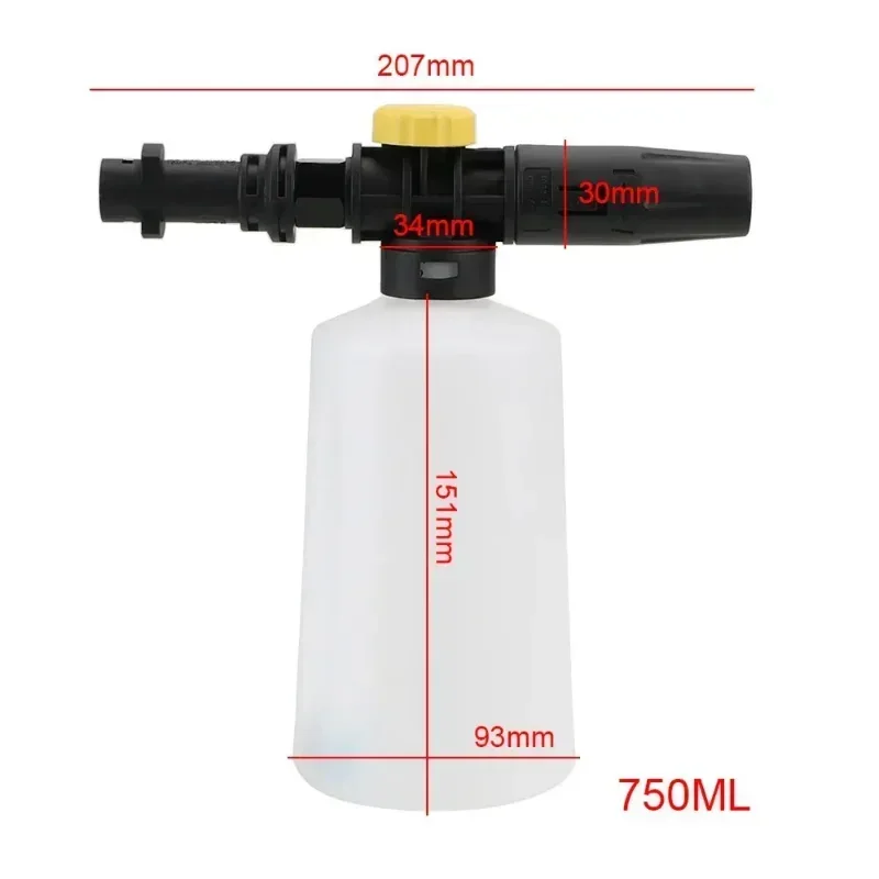 750ML Snow Foam Lance Car Soap Foam Generator High Pressure Washers For Karcher K2 K3 K4 K5 K6 K7 Adjustable Sprayer Nozzle - Image 6