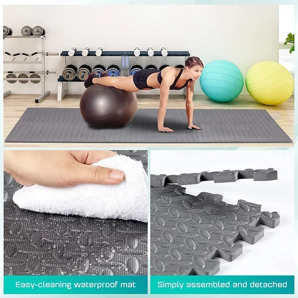 4~20Pcs Puzzle Fitness Mat, Eva Interlocking Foam Floor Tiles Non-Slip Floor Mat - Image 4