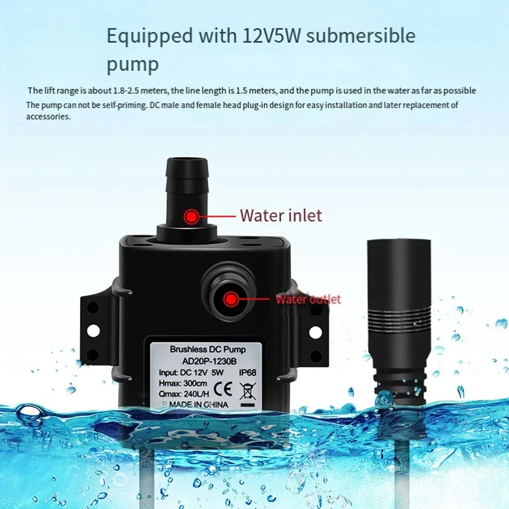 10W 9V Solar Powered Water-Pump Set with Filter 5V Circulating Fish Pond Filtrations Oxygen Submersible Pumps Solar Controllers - Image 4