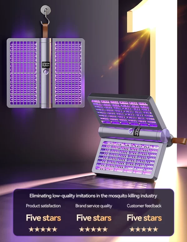 Electric Shock Mosquito Swatter Foldable Zapper Anti Mosquito Lamp Repellent Killer Rechargeable - Image 10