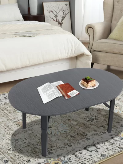 Foldable Coffee Table Modern Oval Side Table