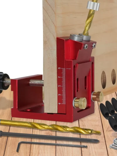 9mm Drill Bit Or NEW Pocket Hole Drill Guide Dowel Jig Oblique Hole Locator Drilling Kit Aluminium
