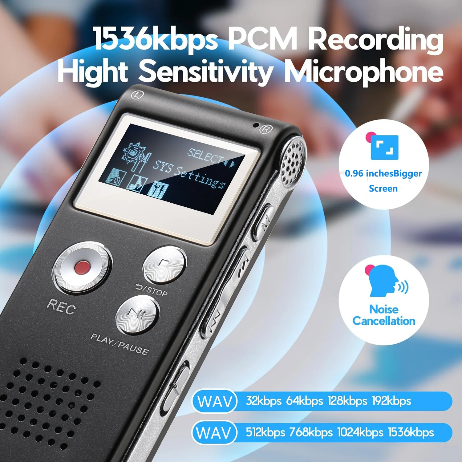 Digital Voice Recorder Voice Activated Recorder Mini Voice Recorder - Image 2