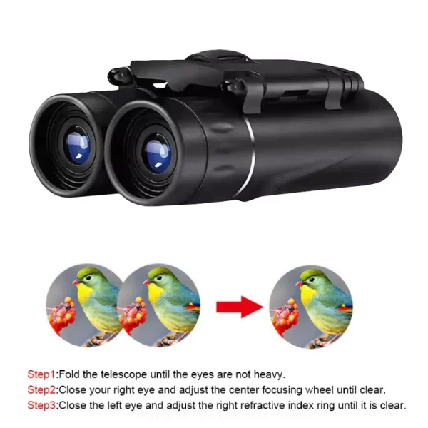 4000X25 HD Portable Powerful Binoculars Monocular Long Range BAK4 Telescope Folding Optics - Image 12