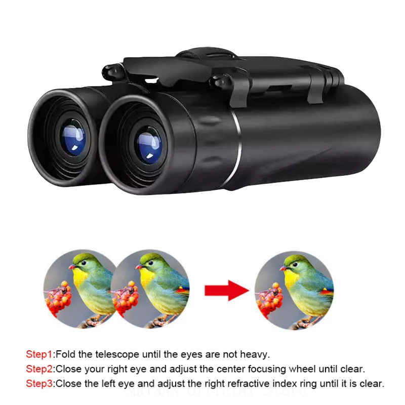 4000X25 HD Portable Powerful Binoculars Monocular Long Range BAK4 Telescope Folding Optics - Image 12