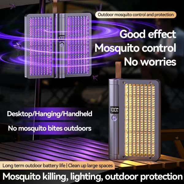 Electric Shock Mosquito Swatter Foldable Zapper Anti Mosquito Lamp Repellent Killer Rechargeable - Image 4