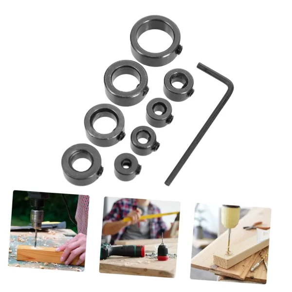Steel Drill Stop Collar Kit - Metric Adjustable Depth Limiter Rings - Image 20