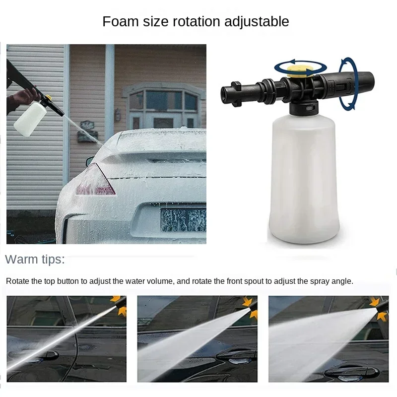 750ML Snow Foam Lance Car Soap Foam Generator High Pressure Washers For Karcher K2 K3 K4 K5 K6 K7 Adjustable Sprayer Nozzle - Image 3