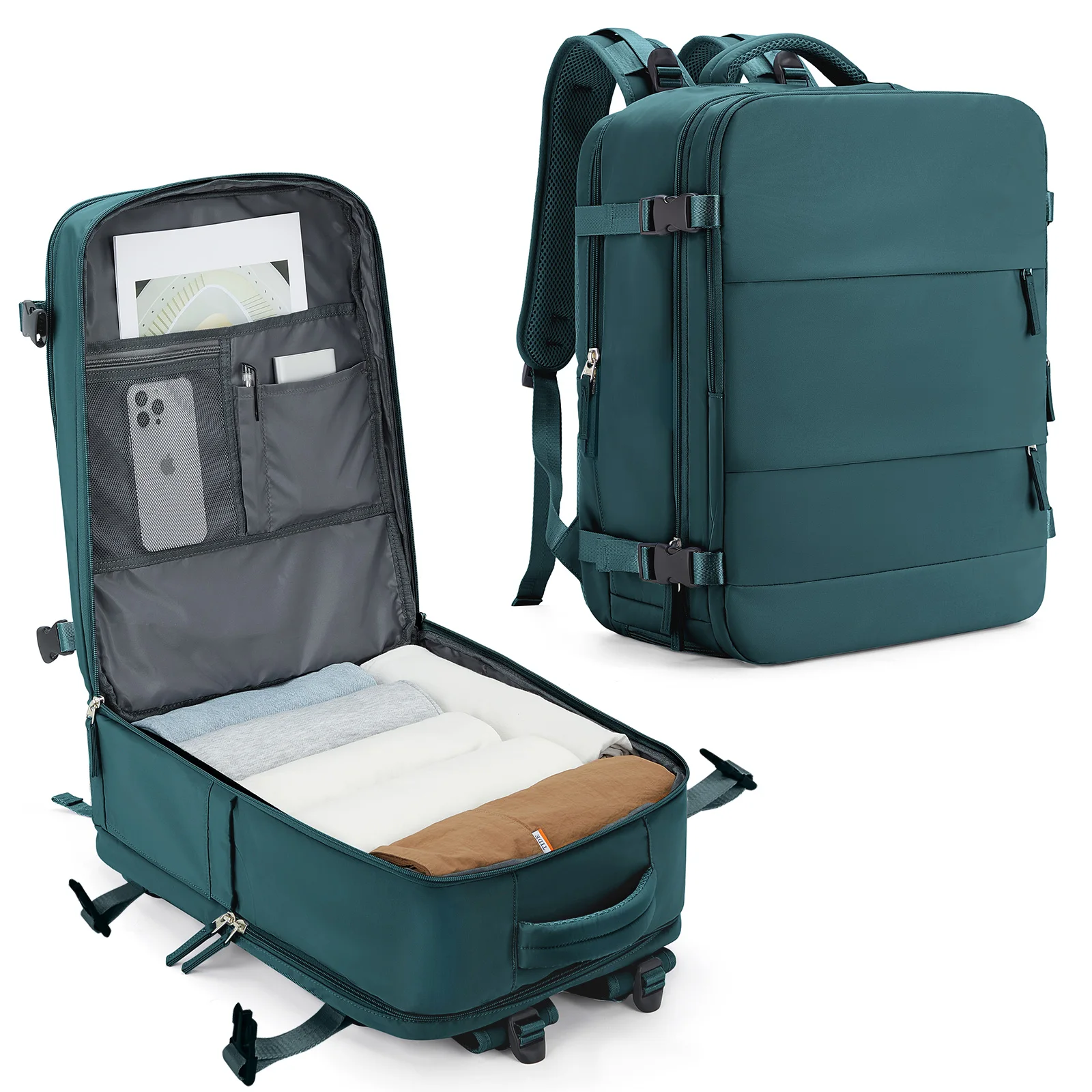 Easyjet Cabin Bag 45x36x20 Backpack, 40x20x25 Ryanair Carry-Ons, Women/Men Aeroplane Travel Backpack - Image 11