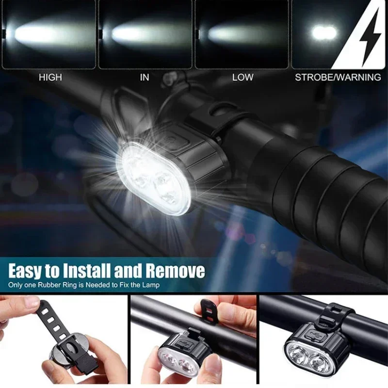 Ultra-bright Bicycle Lights Suitable For Night Riding, Rechargeable Multi-mode Waterproof Taillights, Bicycle Accessories - Image 5
