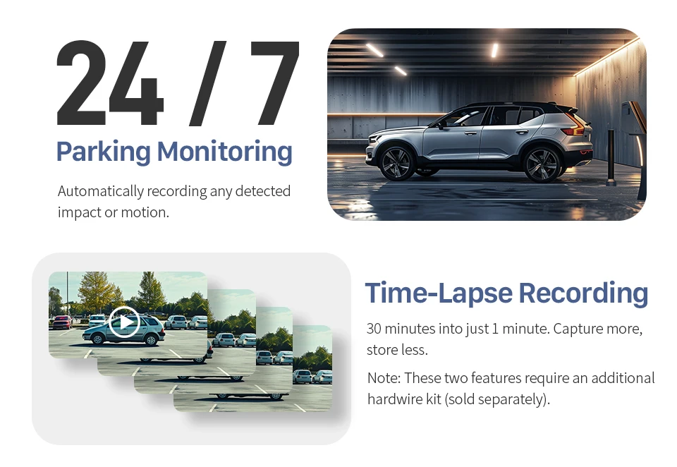 2K KAWA MINI 3 Pro Cameras for Car DVR Tiny Dash Cam 24 Parking Auto Video Recorder WiFi APP Voice Control Car dashcam - Image 21